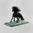 Black horse galloping on smartphone – Creative digital artwork